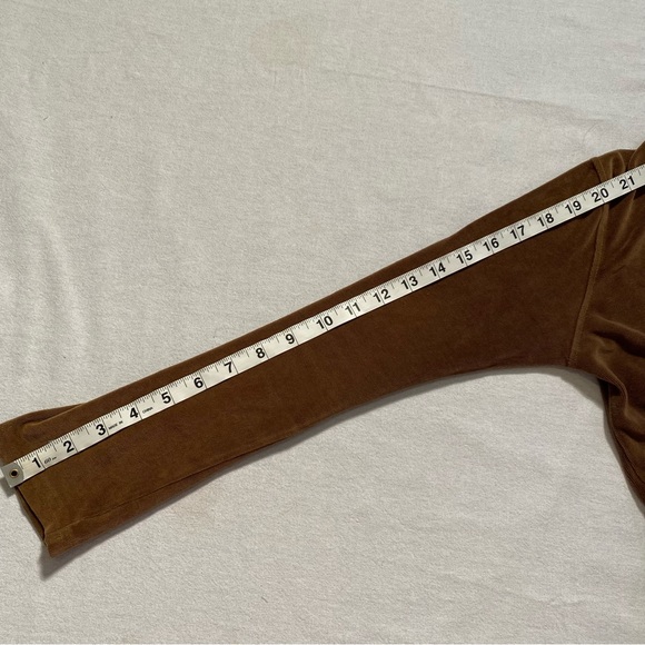 Pena House Long Sleeve Brown Velvet Ruffled Shrug Cropped Open Cardigan, Size M - Picture 8 of 8